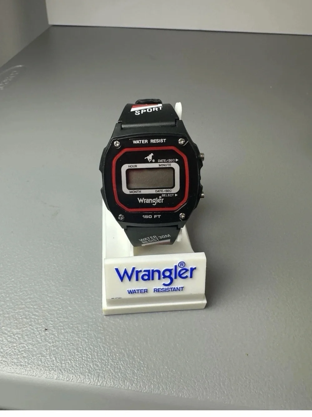 Vintage Wrangler Digital Watch 100FT Water Resist  Needs Battery New Nos
